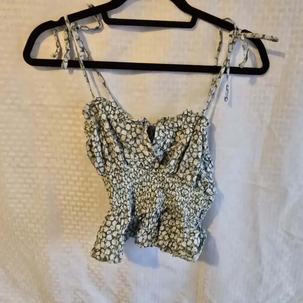 Topshop Tan and Brown Asymmetrical Camisole